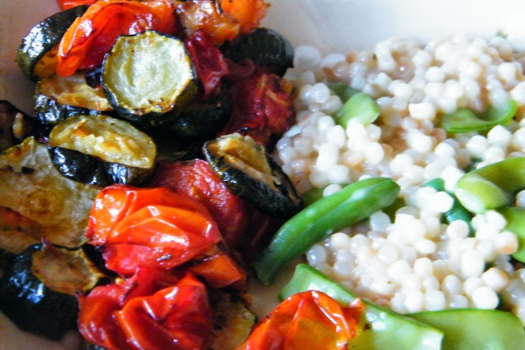 roasted veg herbs risotto