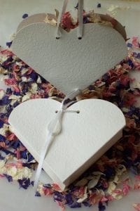 dried flower petals natural confetti heart boxes