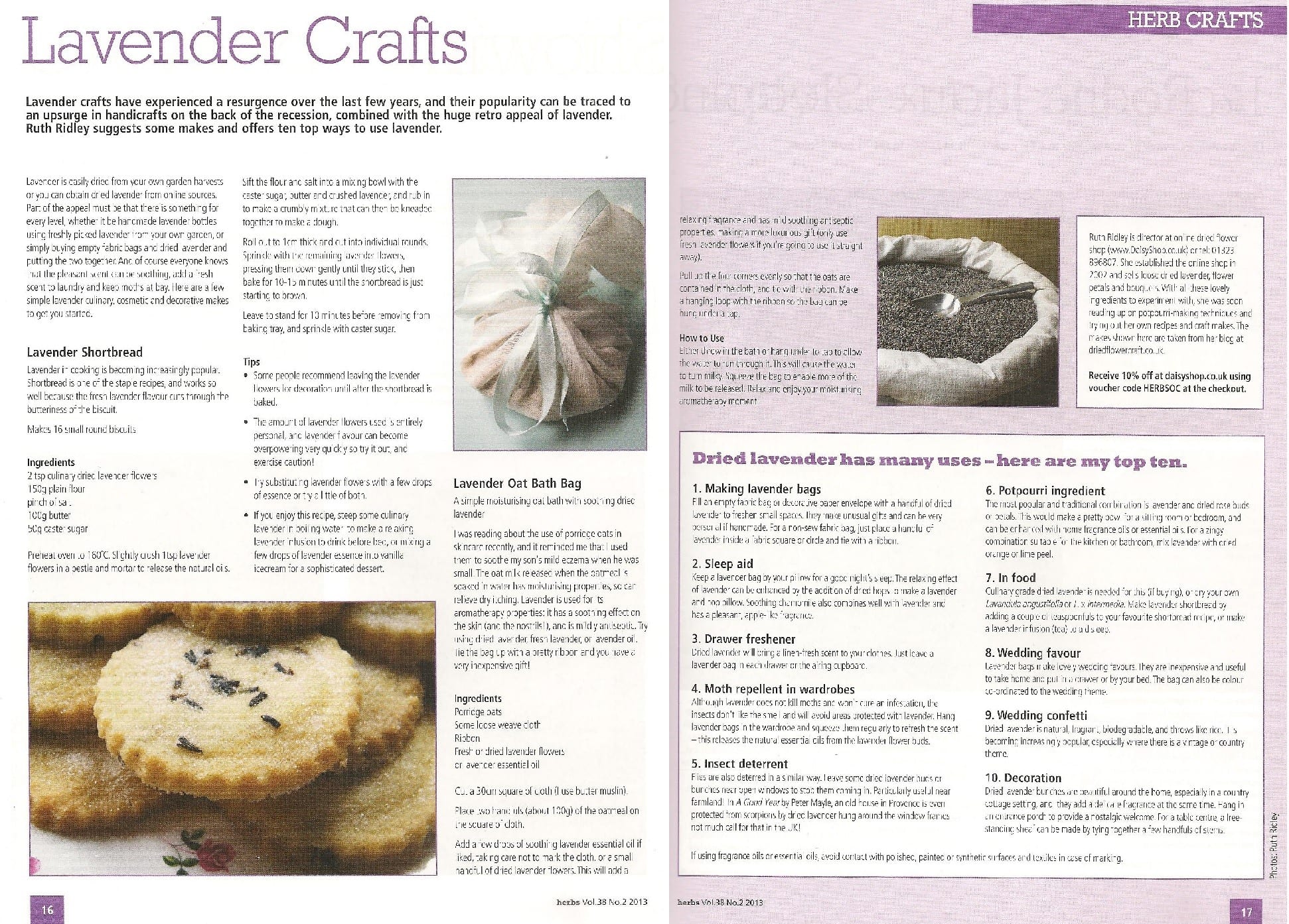 lavender craft herbs magazine article