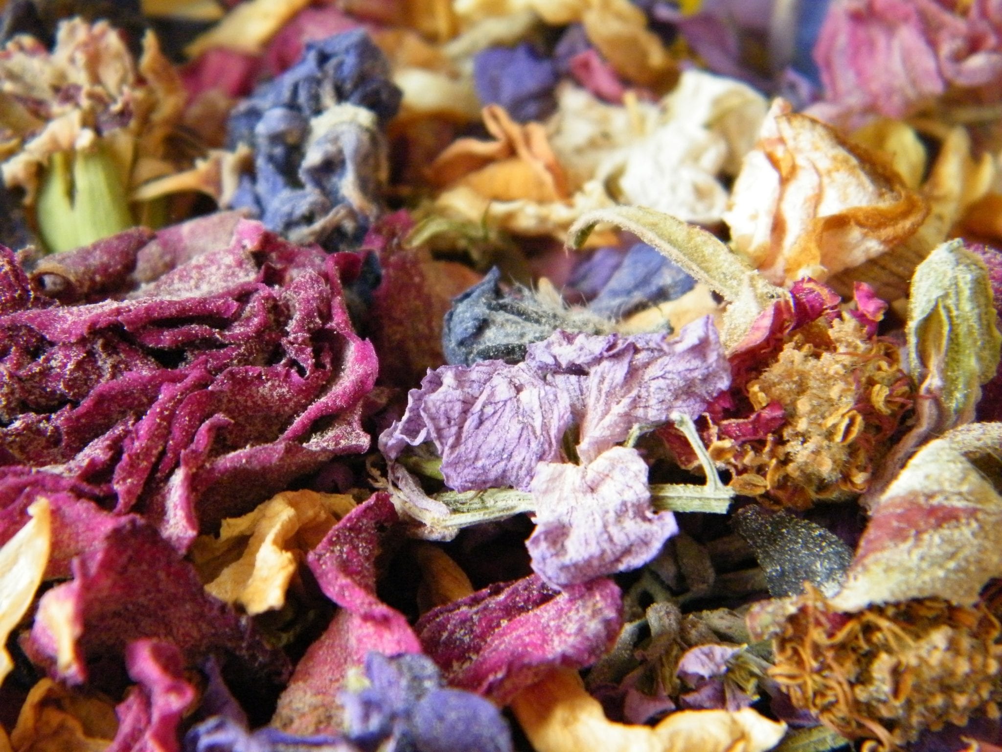 traditional potpourri making with dried petals