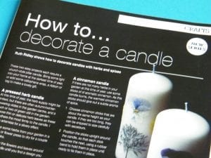 winter candle project herb society