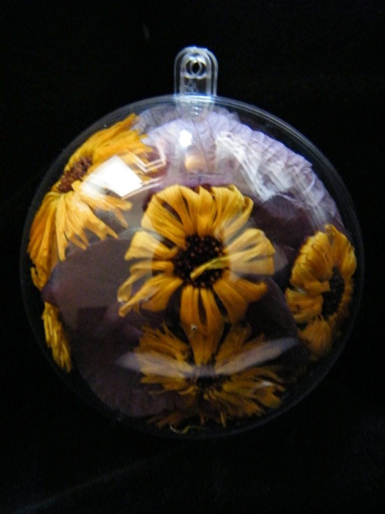 dried marigold bauble